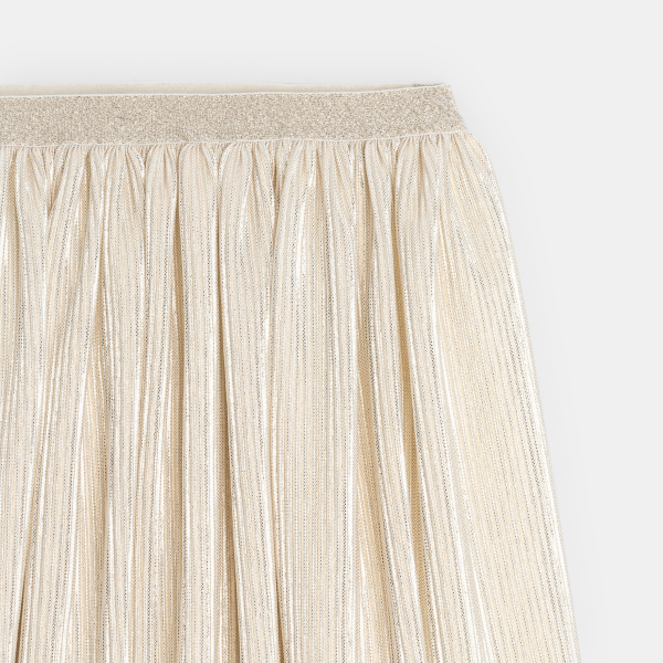 تنورة باليه مطرزة بالترتر الذهبي، بناتي